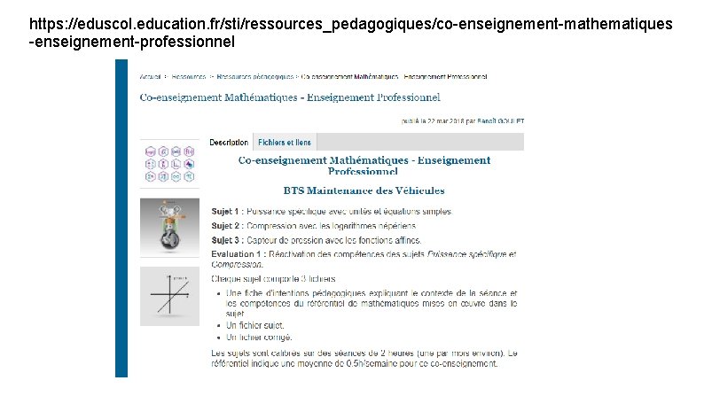 https: //eduscol. education. fr/sti/ressources_pedagogiques/co-enseignement-mathematiques -enseignement-professionnel 