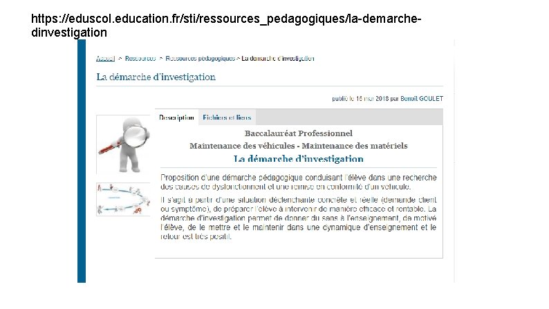 https: //eduscol. education. fr/sti/ressources_pedagogiques/la-demarchedinvestigation 