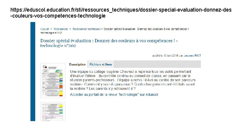 https: //eduscol. education. fr/sti/ressources_techniques/dossier-special-evaluation-donnez-des -couleurs-vos-competences-technologie 