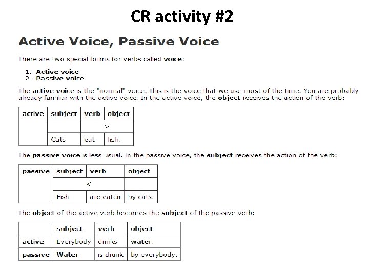 CR activity #2 