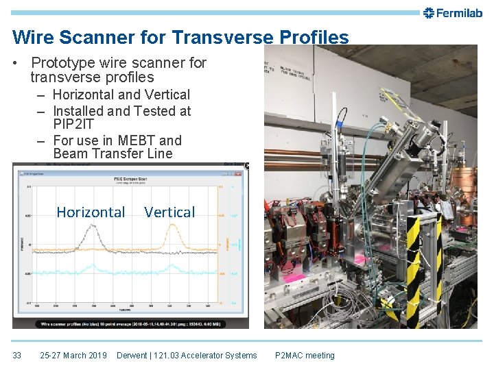 Wire Scanner for Transverse Profiles • Prototype wire scanner for transverse profiles – Horizontal