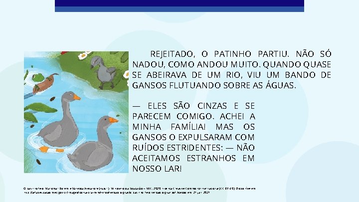 REJEITADO, O PATINHO PARTIU. NÃO SÓ NADOU, COMO ANDOU MUITO. QUANDO QUASE SE ABEIRAVA