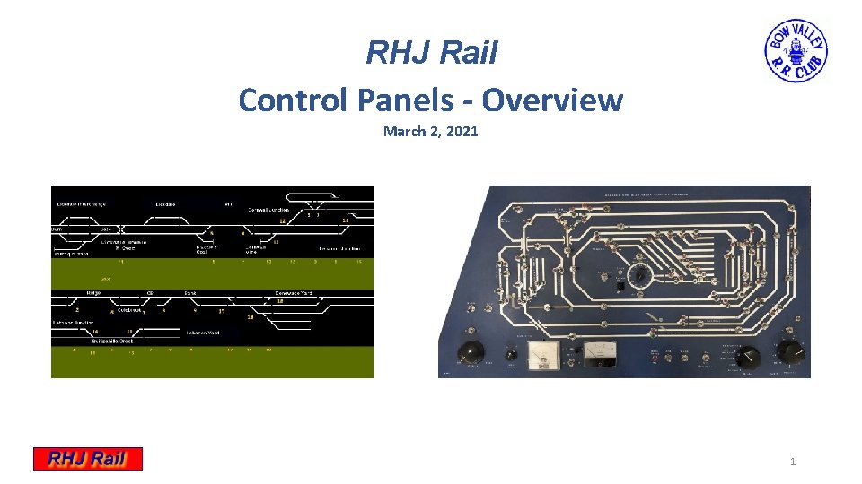 RHJ Rail Control Panels - Overview March 2, 2021 1 