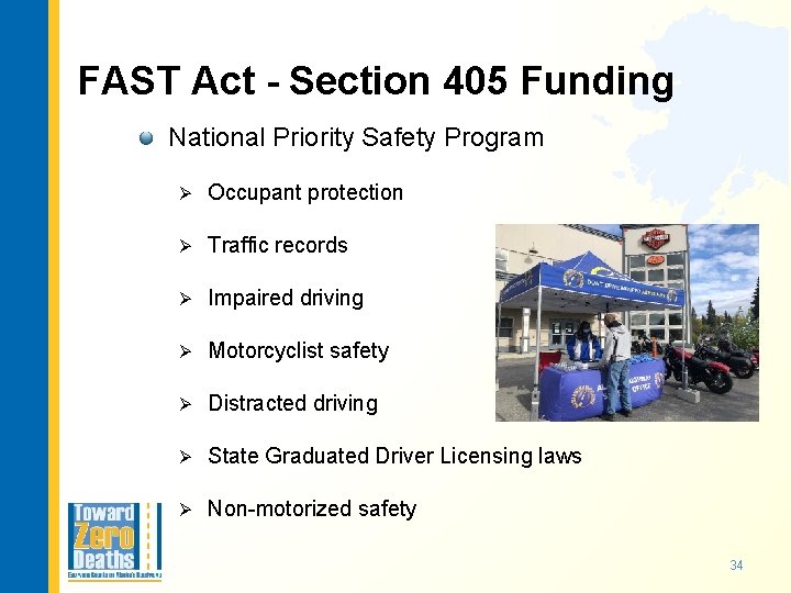 FAST Act - Section 405 Funding National Priority Safety Program Ø Occupant protection Ø