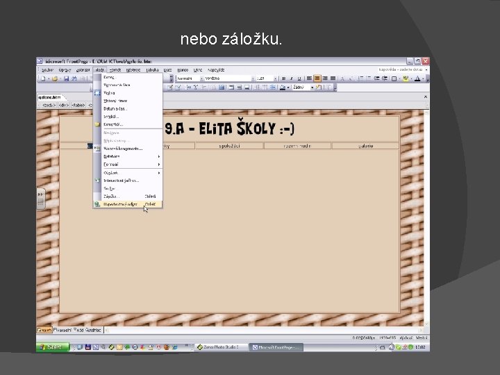 nebo záložku. 