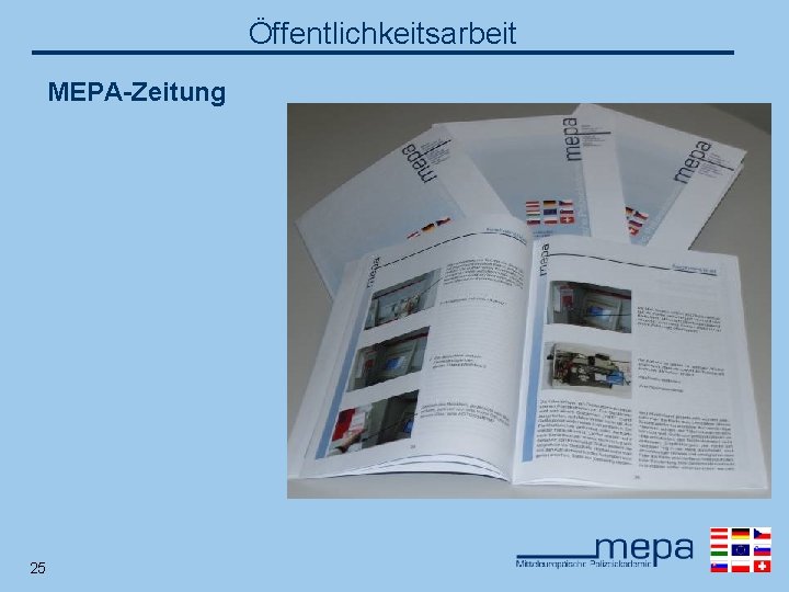 Öffentlichkeitsarbeit MEPA-Zeitung 25 