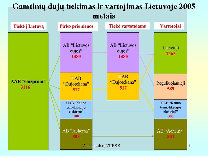 Gamtinių dujų tiekimas ir vartojimas Lietuvoje 2005 metais V. Jankauskas, VKEKK 5 