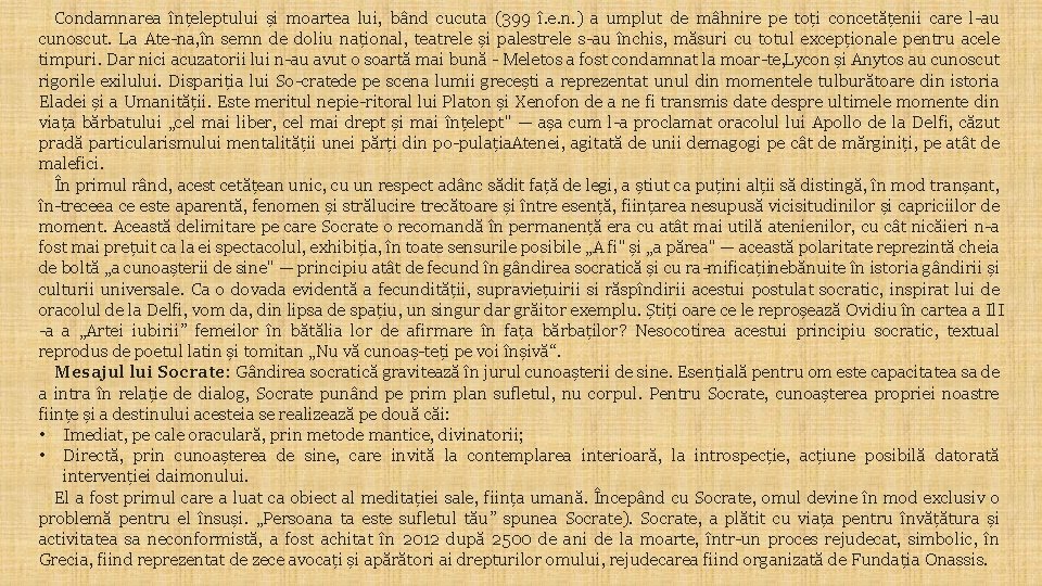 Condamnarea înțeleptului și moartea lui, bând cucuta (399 î. e. n. ) a umplut