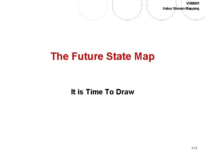 VSM 001 Value Stream Mapping The Future State Map It is Time To Draw