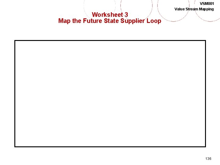 Worksheet 3 Map the Future State Supplier Loop VSM 001 Value Stream Mapping 136