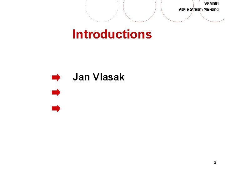 VSM 001 Value Stream Mapping Introductions Jan Vlasak 2 