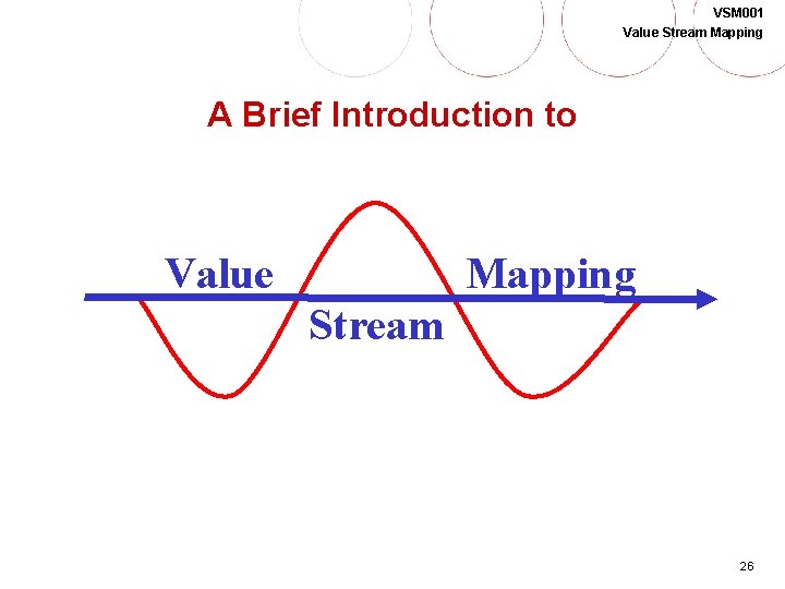 VSM 001 Value Stream Mapping A Brief Introduction to Value Mapping Stream 26 