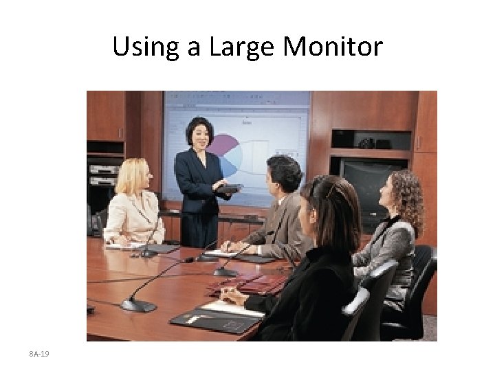 Using a Large Monitor 8 A-19 