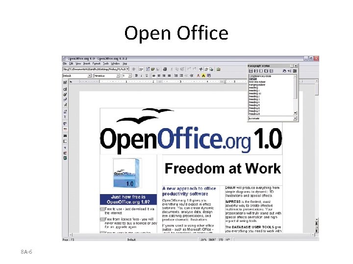 Open Office 8 A-6 