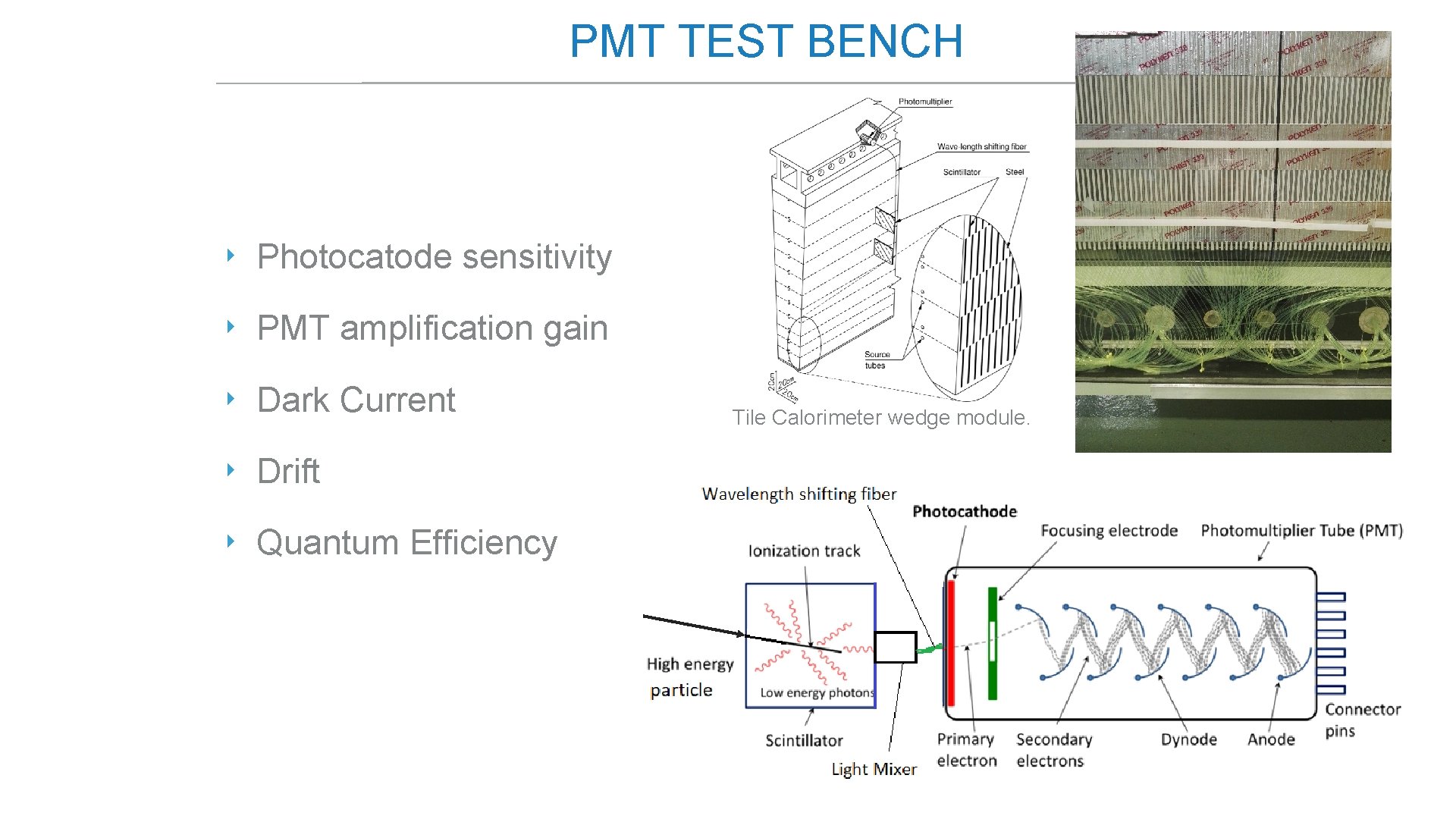 PMT TEST BENCH ‣ Photocatode sensitivity ‣ PMT amplification gain ‣ Dark Current ‣