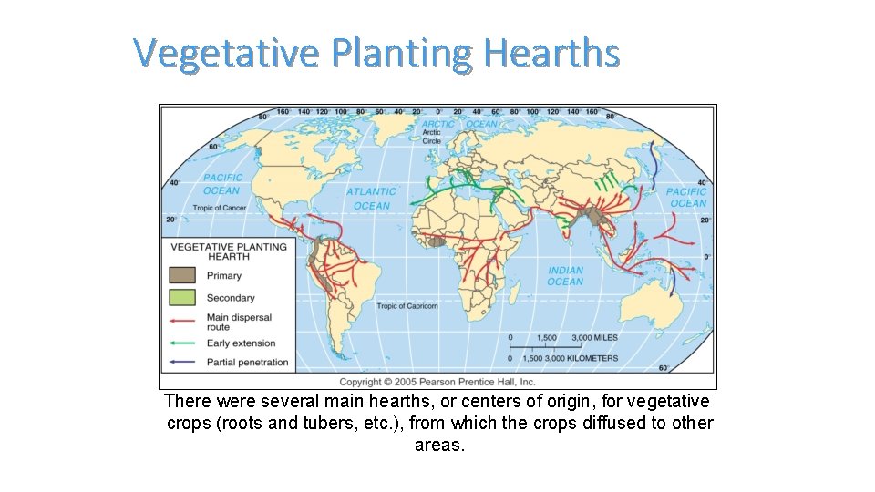 Vegetative Planting Hearths There were several main hearths, or centers of origin, for vegetative