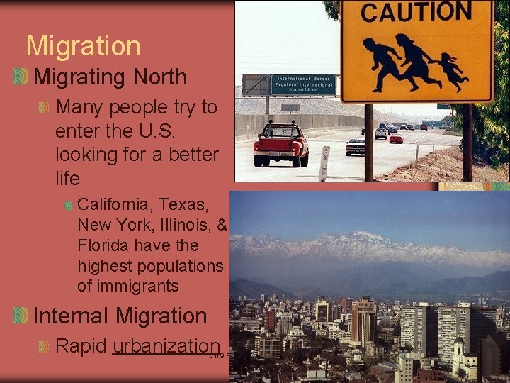 Migration Migrating North Many people try to enter the U. S. looking for a Migration Migrating North Many people try to enter the U. S. looking for a