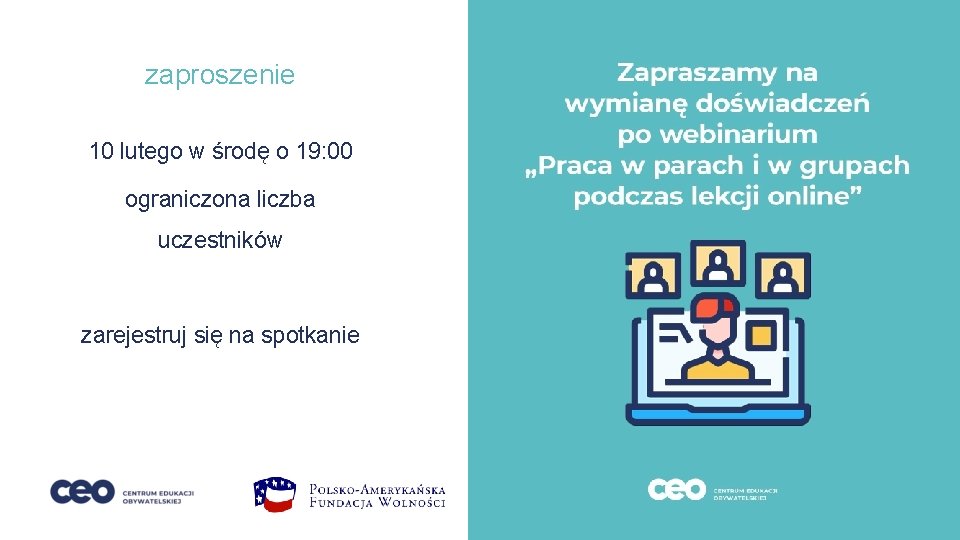 zaproszenie 1 10 lutego w środę o 19: 00 ograniczona liczba uczestników zarejestruj się