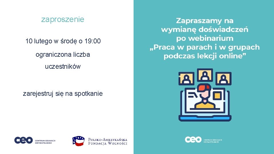 zaproszenie 10 lutego w środę o 19: 00 ograniczona liczba uczestników zarejestruj się na