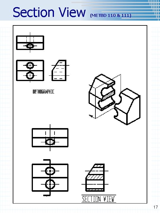 Section View (METBD 110 & 111) 17 