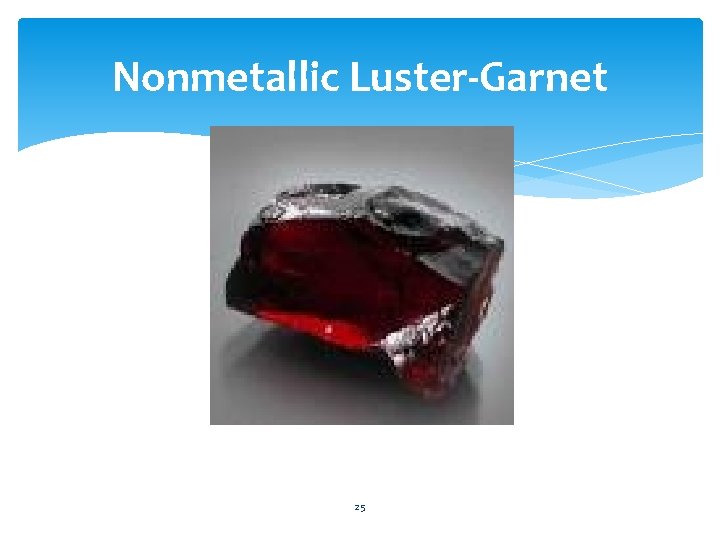 Nonmetallic Luster-Garnet 25 