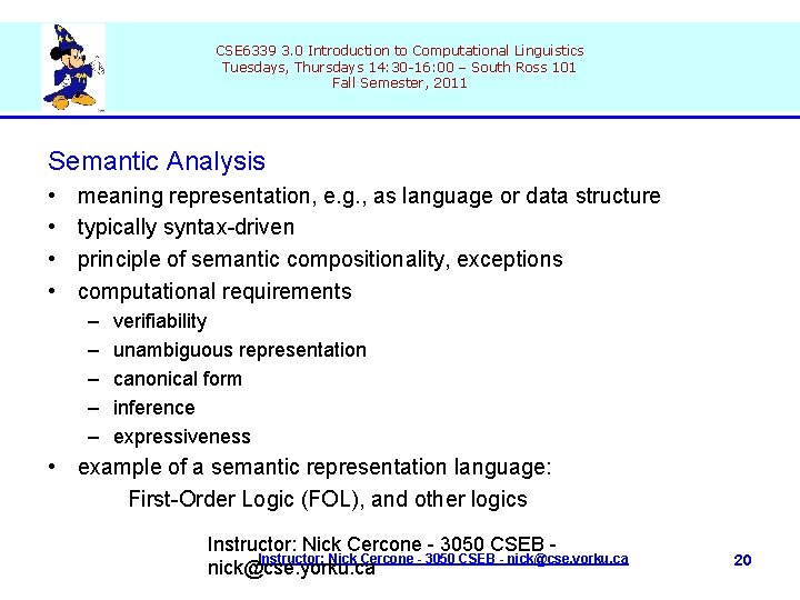 CSE 6339 3. 0 Introduction to Computational Linguistics Tuesdays, Thursdays 14: 30 -16: 00