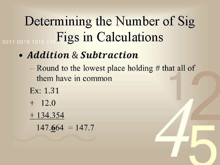 Determining the Number of Sig Figs in Calculations • 