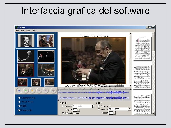 Interfaccia grafica del software 