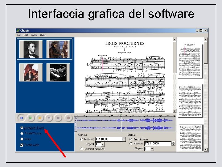 Interfaccia grafica del software 