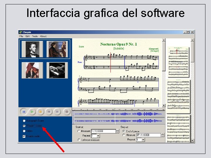 Interfaccia grafica del software 