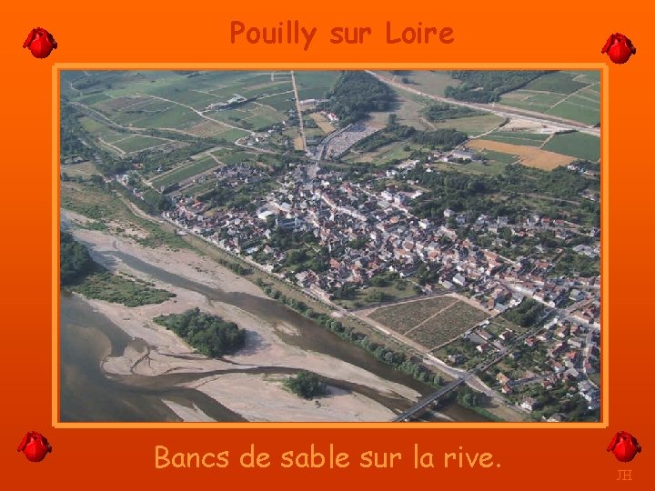 Pouilly sur Loire Bancs de sable sur la rive. JH 