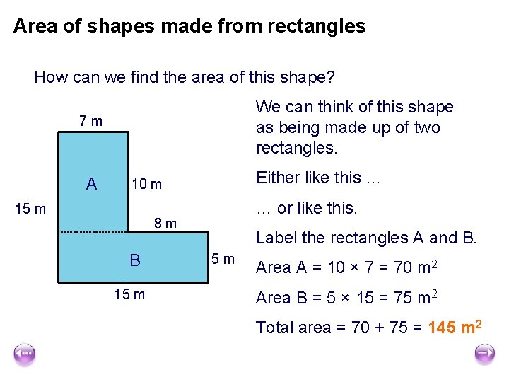Area of shapes made from rectangles How can we find the area of this