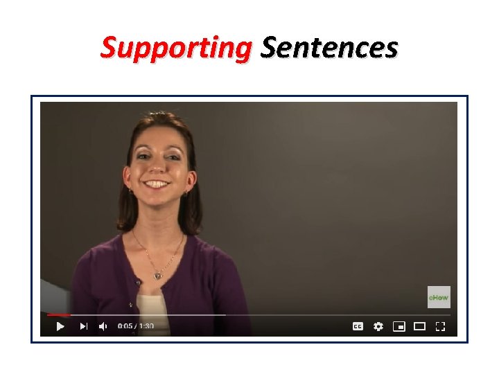 Supporting Sentences 