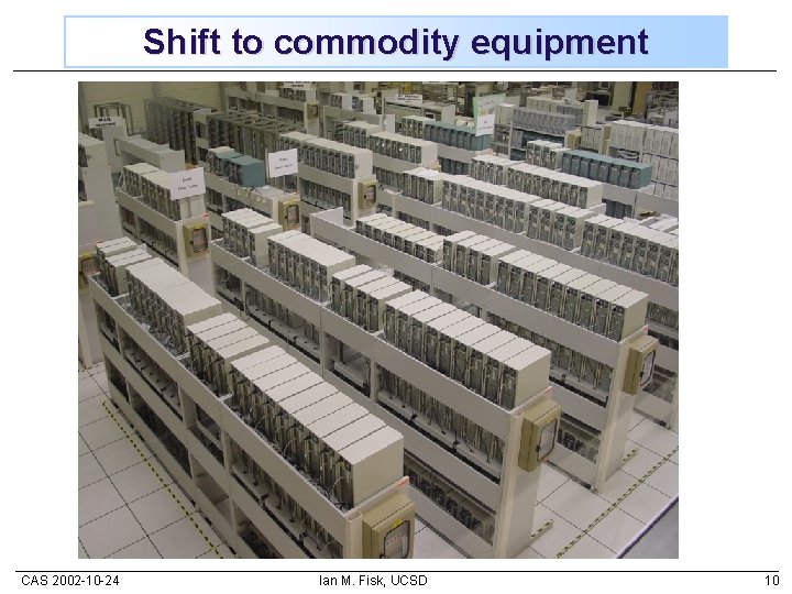 Shift to commodity equipment CAS 2002 -10 -24 Ian M. Fisk, UCSD 10 