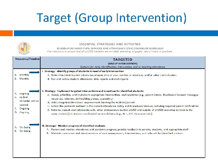 Target (Group Intervention) 