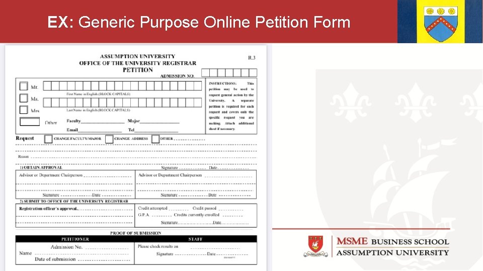 EX: Generic Purpose Online Petition Form 