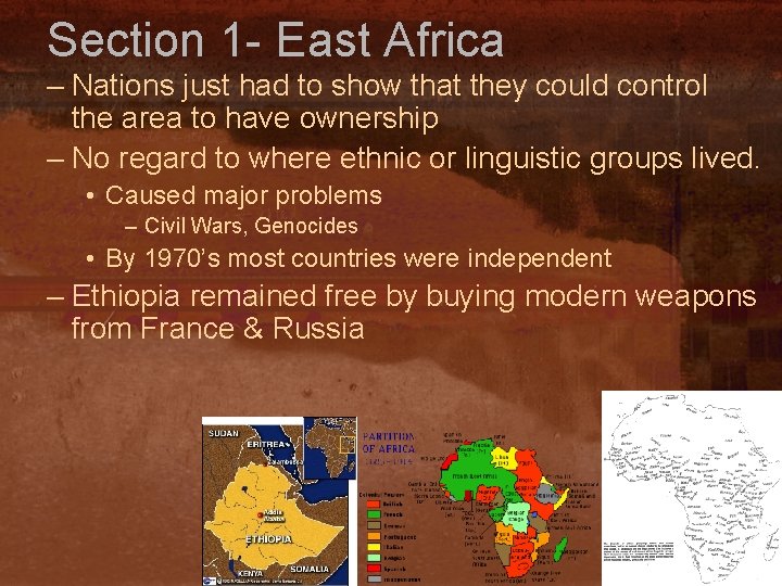 Section 1 - East Africa – Nations just had to show that they could