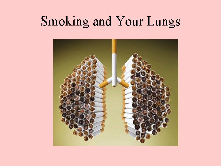 Smoking and Your Lungs 