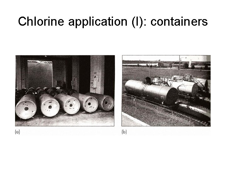 Chlorine application (I): containers 