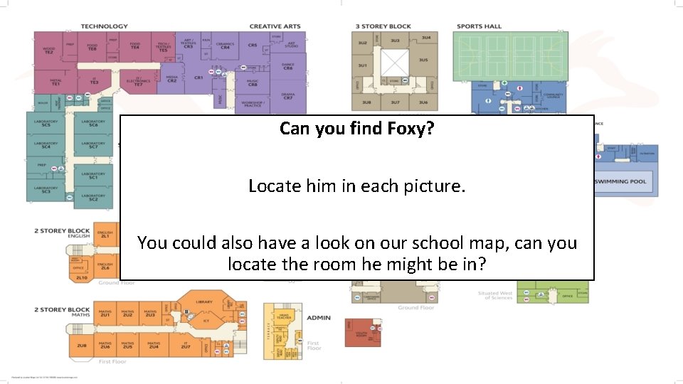 Foxy’s Missing! Can you find Foxy? Locate him in each picture. You could also