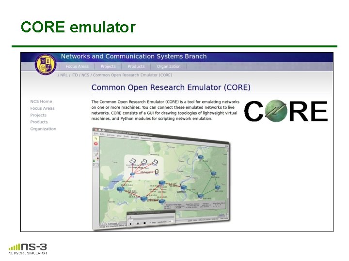 CORE emulator 