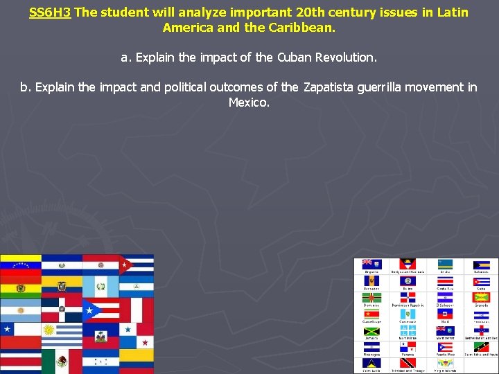 SS 6 H 3 The student will analyze important 20 th century issues in