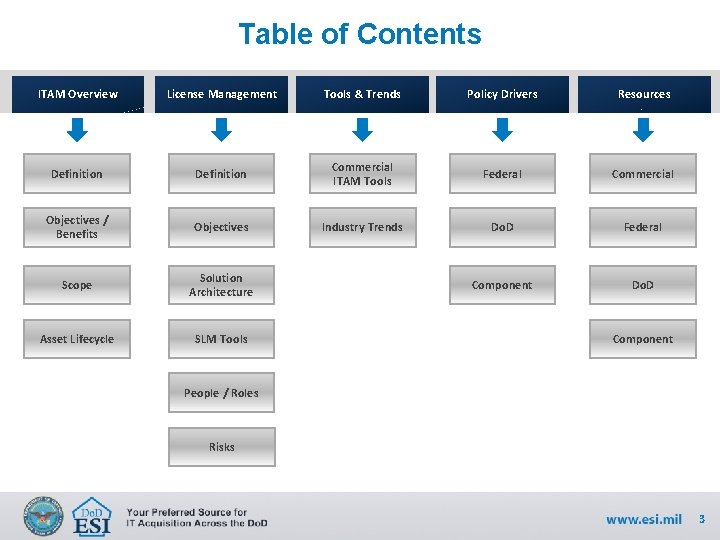 Table of Contents ITAM Overview License Management Tools & Trends Policy Drivers Resources Definition