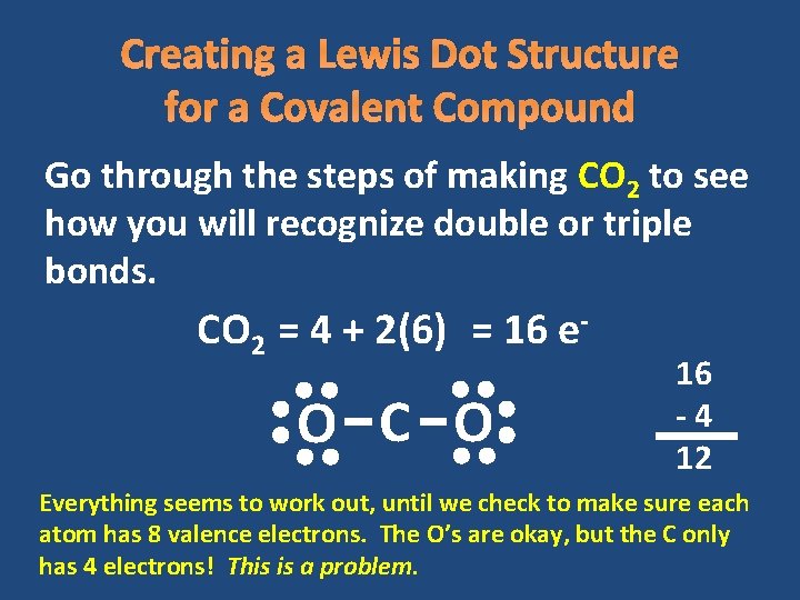 Creating a Lewis Dot Structure for a Covalent Compound Go through the steps of
