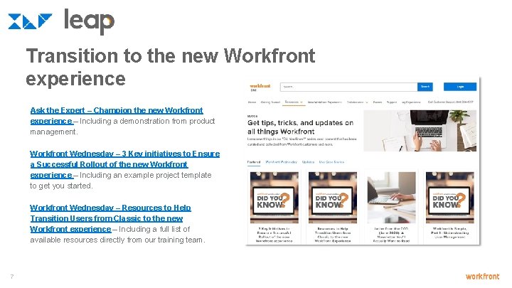 Transition to the new Workfront experience Ask the Expert – Champion the new Workfront Transition to the new Workfront experience Ask the Expert – Champion the new Workfront