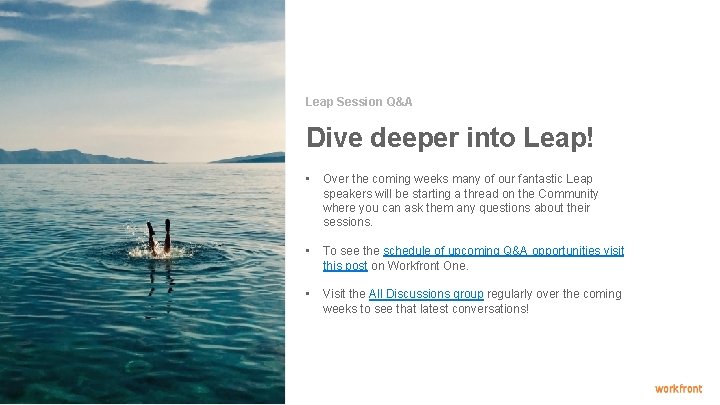 Leap Session Q&A Dive deeper into Leap! 8 • Over the coming weeks many Leap Session Q&A Dive deeper into Leap! 8 • Over the coming weeks many