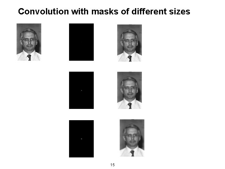 Convolution with masks of different sizes 15 