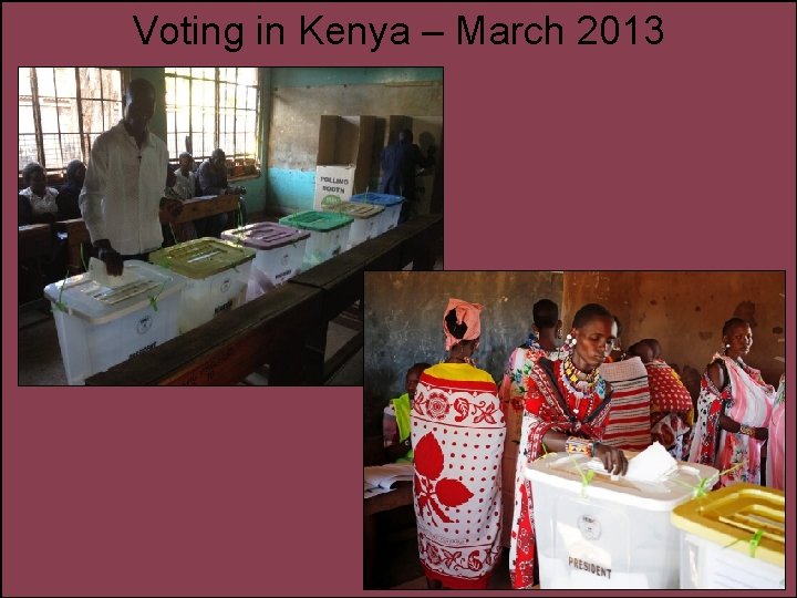 Voting in Kenya – March 2013 