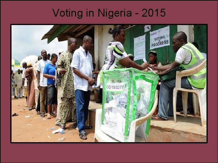 Voting in Nigeria - 2015 
