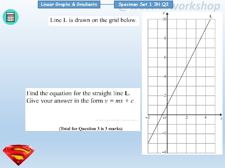 Linear Graphs & Gradients @westiesworkshop Specimen Set 1 3 H Q 3 